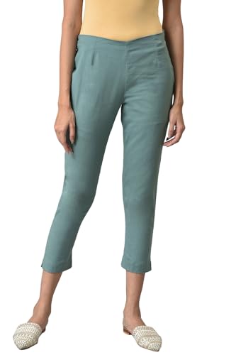 W Cotton Blend Strechable Slim Pants for Women | Cotton Blend Slim Pants for Women | Trousers for Women | W for Woman