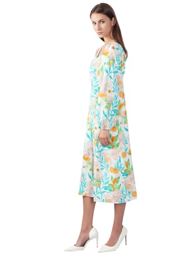 VERO MODA Women's Fit and Flare Blue Dress