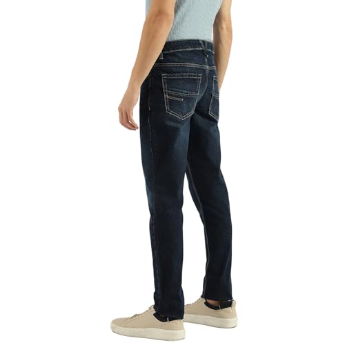 United Colors of Benetton Solid Slim Tapered Fit Jeans (Size:32)-25P4COPI1306I90132 Blue