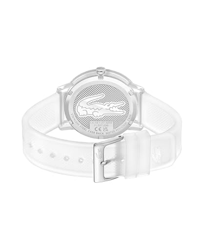 Lacoste Lacoste.12.12 Qtz Basic White Round Dial Men's Watch|Transparent Silicone Material|Multicolor Color Band - 2011317