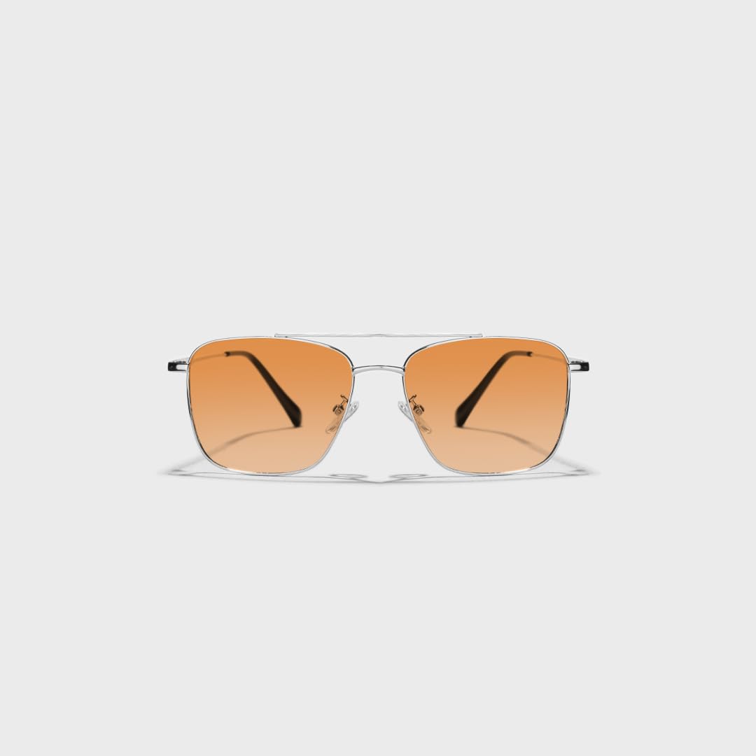 SAM AND MARSHALL VEIN Sunglass I 400% UV Protection I Metal Sunglass I Square Sunglass I Double Bar I Unisex