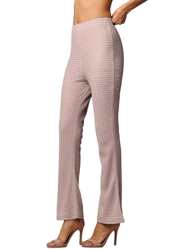 ONLY Women Textured Flared Casual Lavender Pants
