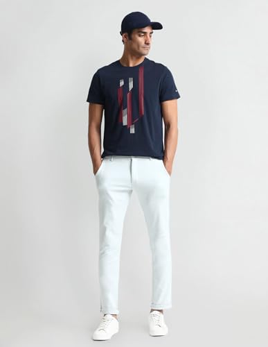 Arrow Sport Men's Regular Fit T-Shirt (ASAEOTS5118_Navy