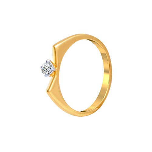 P.C. Chandra Jewellers Women's Metal Yellow-Gold 18k (750) Yellow Gold Metal and Diamond Ring
