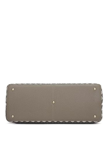 Da Milano Genuine Leather Grey Satchel (Medium) (01668)