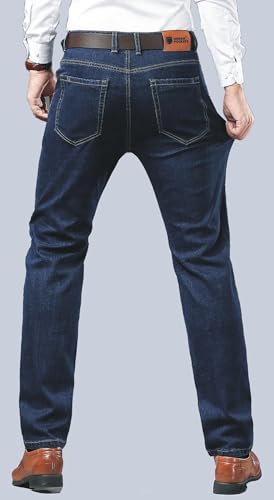 URBAN POCKETS Jeans for Men | Denim Pants with Straight Fit & Formal Look (Regular-D.Blue-U08-36)