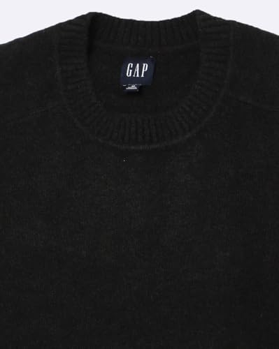 GAP Men Recycled Crew-Neck Sweater, Black, S