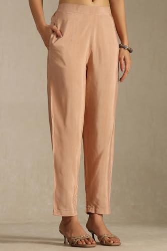 Soch Women's Art Silk Kurta Suit Set (CWA5CD22247_Peach