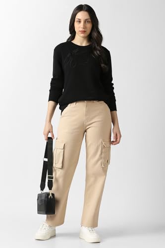 Women Beige Dark Wash Jeans