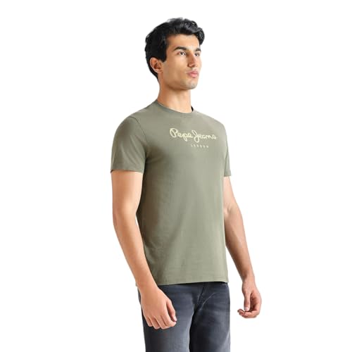 Pepe Jeans Men's Slim Fit T-Shirt (PM509881_Leaf Green