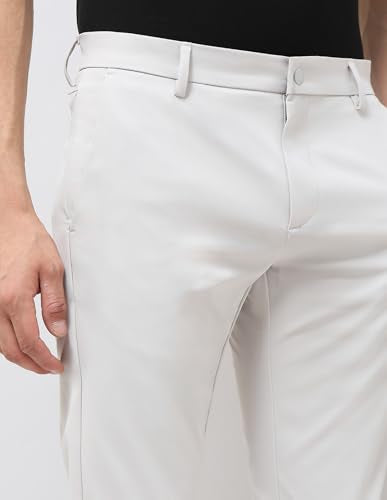 U.S.Polo Association Men's Austin Slim Fit Satin Trousers (USTRO031A_Ice Grey_38)