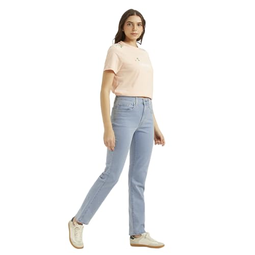Levi's Women's 724 Light Indigo Straight Fit High-Rise Jeans, 1006, 27