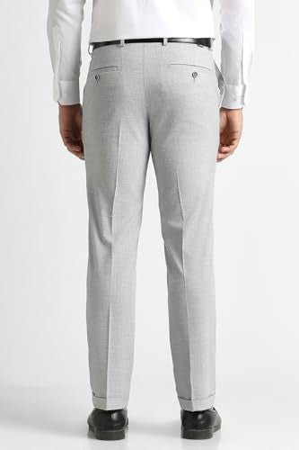 Men Grey Textured Trousers
