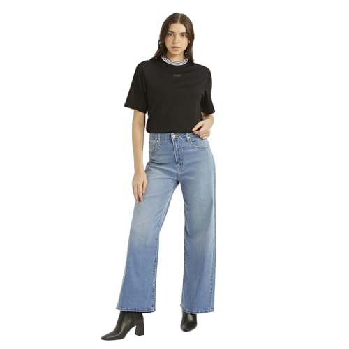 Levi's Women's Mid Indigo Flared Fit High-Rise Jeans, 1001, 32