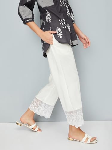 Max Women's Regular Pants (CTBT42094_Off White