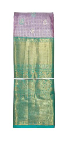 VFCollections Women's Kanchipuram Silk Pure Pattu Sarees With Blouse (VFC639-1)