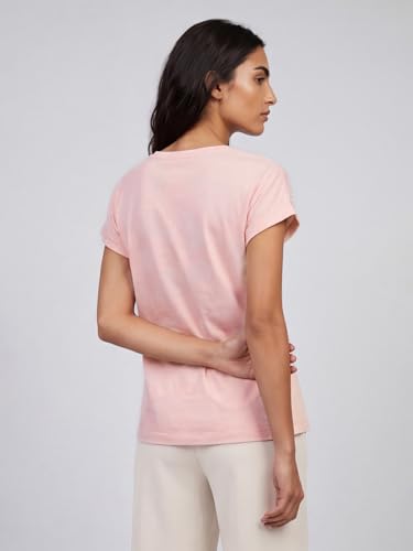 Max Women Embroidered T-Shirt (Pink_XXL)