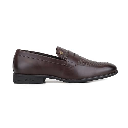 Red Chief Low Ankle Formal Slip On Shoes for Men | Brown UK10