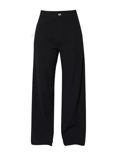 ONLY Women Loose Fit High-Rise Black Pants
