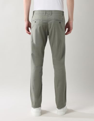 Arrow Sport Men's Slim Fit Night is Young Trousers Green