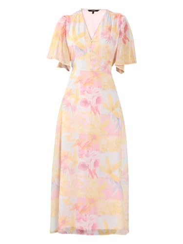 VERO MODA Women's Fit and Flare Yellow Dress