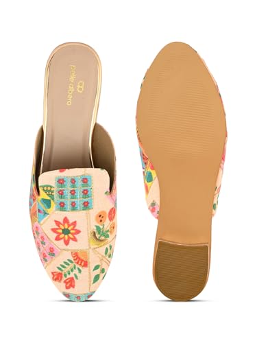 pelle albero Women Rose Gold Slip-On Mules Flats Sandals - PA-ES-1253_SULTAN_36