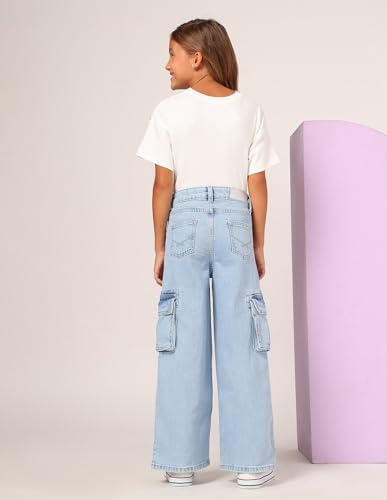 U.S. POLO ASSN. Girl's Loose Jeans (8909113249752 Blue