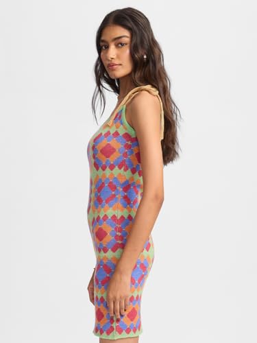 The Souled Store Jacquard Knit Dress: Florentina Women and Girls Acrylic Knit Dress