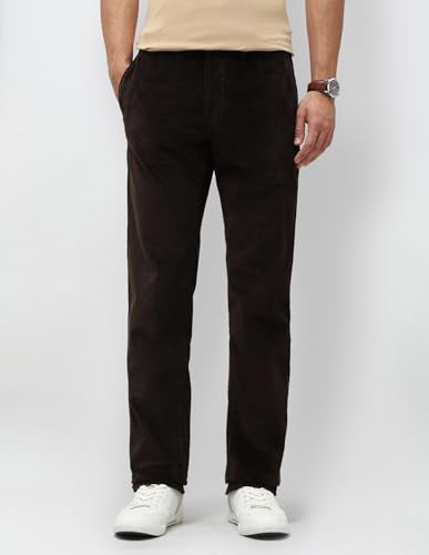 U.S.Polo Association Men's Riley Straight Fit Corduroy Trousers (USTRO070R_Brown_30)