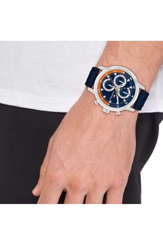 Tommy Hilfiger Rocky Quartz Analog with Blue Dial Blue Silicone Strap Watch for Men - TH1792177