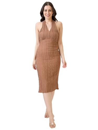 Globus Women Dress (GS576040_Brown_S)