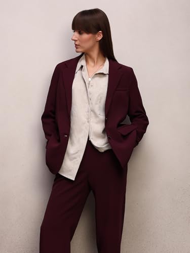 VERO MODA Women's Solid Single Breasted Blazer