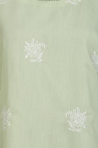 W for Woman Sea Green Thread Embroidered Straight Kurta - (W13840-401202-XXL)
