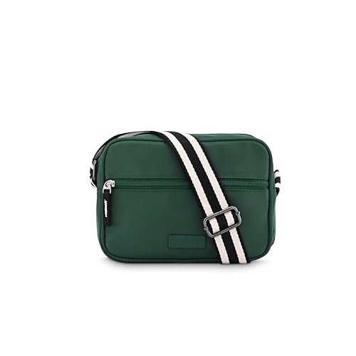 Fastrack Women and Girls Casual Sling Bag | Comes with Adjustable Sling Straps and Zipper Closure, Green