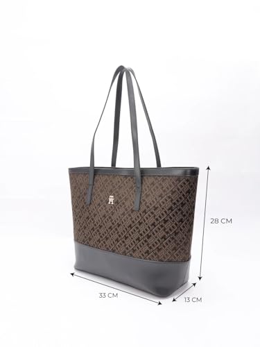 Tommy Hilfiger Logo Black Polyester Tote Bag