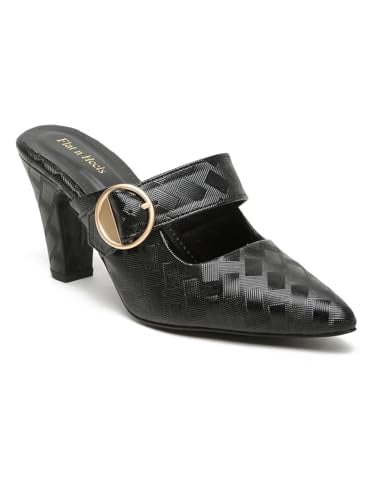 Flat n Heels Womens Black Pumps FnH 2784-BK