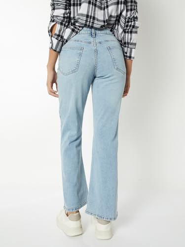 Max Women Washed Flared Jeans(Blue_32)