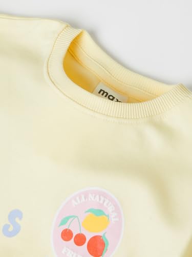 Max Girls Applique Boxy T-Shirt (Yellow_2-3 Y)