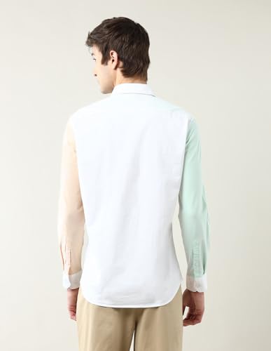 Arrow Sports Men's Solid Slim Fit Shirt (ASAJSH1565_White