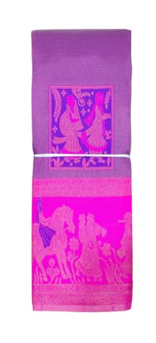 SREE KUMARAN Women's Kanchipuram Kubera Silk Pure Pattu Sarees – Pelli Sandadi Butta With Blouse