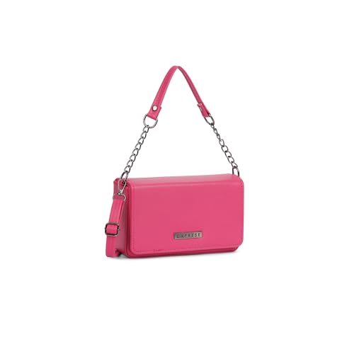 Caprese Rare Small Sling Bag for Women with Adjustable & Detachable Strap for Comfortable Wear | Magnetic Button Closure | Versatile Handbag for Everyday Use, Travel & Special Occasions (Fuchsia Pink)