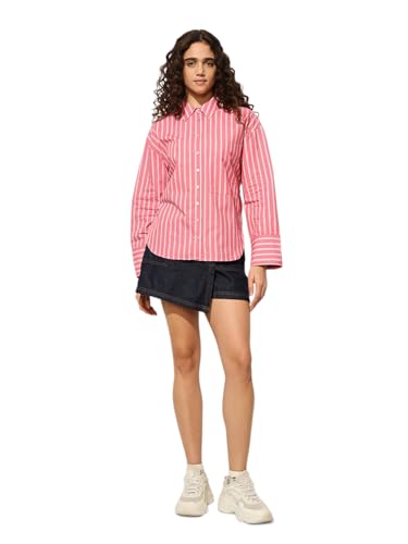 ONLY Women Regular Fit Pink Shirt