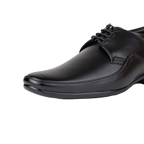 HIKBI Synthetic Leather Formal Shoes Derby for Men-Black_UK_7