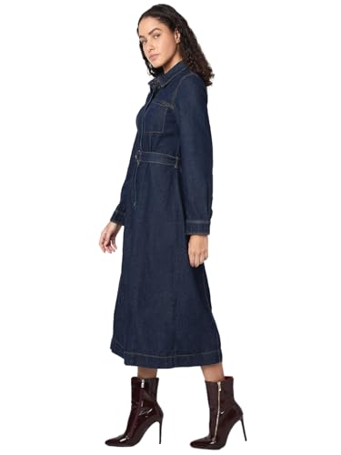 VERO MODA Women Dark Blue Shirt Dress