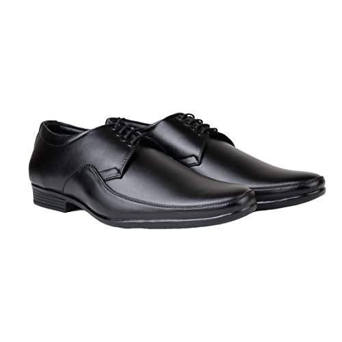 HIKBI Synthetic Leather Formal Shoes Derby for Men-Black_UK_7
