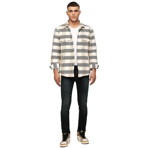 Pepe Jeans Men's A-Line Coat (PM402914_Ecru White