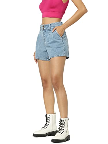 ONLY Regular Fit Denim Shorts (15226947_Light Medium Blue Denim_XS)