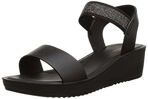 Bata Women's PIX-AW17 Black Sandals - SaumyasStore