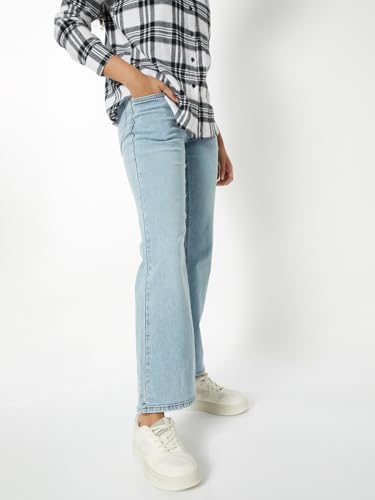 Max Women Washed Flared Jeans(Blue_32)