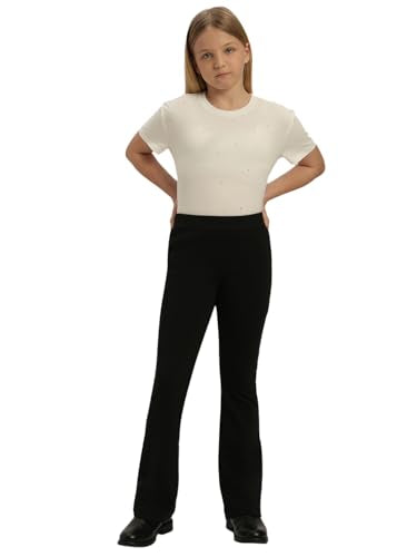 VERO MODA Girl Mid Rise Wide Leg Black Pants